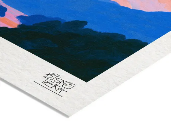 mj-print-28 Blush Clouded Summit, paper and signature closeup