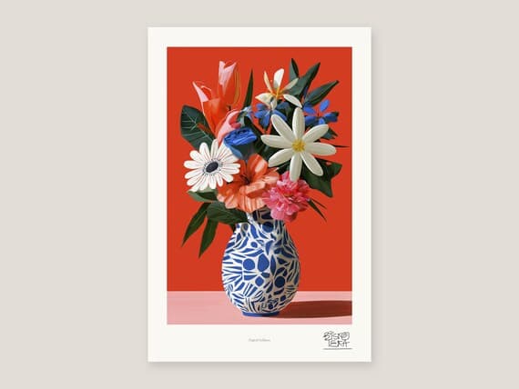 Full view of the Digital Stillness print with its white gallery margin