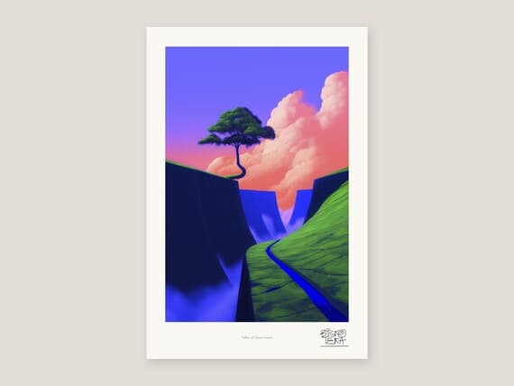 Valley of Green Giants Art Print