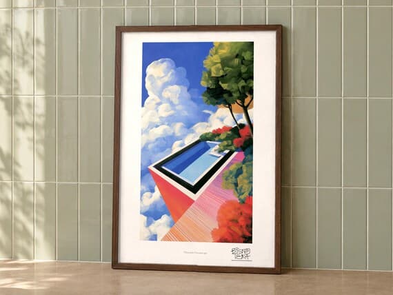Ultraviolet Dreamscape framed art print, second room setting