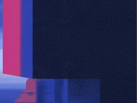 Close-up detail of the Balcony Men Stillness giclée print